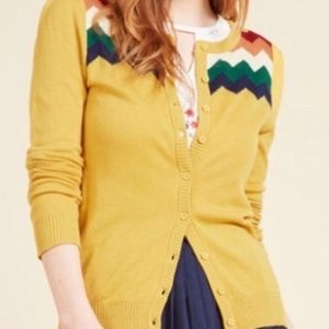 Modcloth Yellow Rainbow Cardigan 🌈